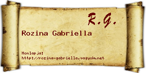 Rozina Gabriella névjegykártya