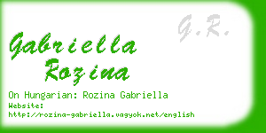 gabriella rozina business card